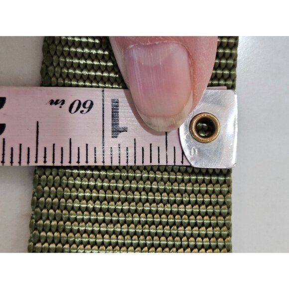 Bison Designs Sz Large Subtle Cinch Belt Gunmetal Buckle Dark Olive Nylon - Picture 5 of 6